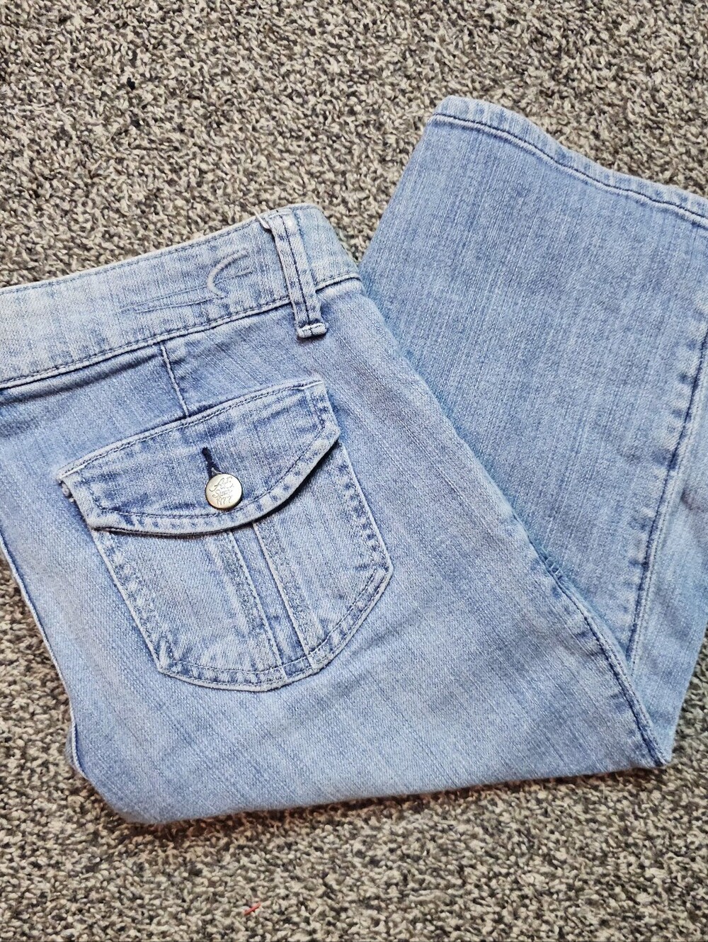 Y2k American Eagle Jean Capri Pants sz 4 - Picture 2 of 5